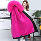 Women Retro Faux Fur Parka Coats Outwear Long Warm Overcoat Girl