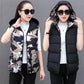 Reversible Hooded Cotton Vest Women's Short Plus Size Thick Winter Waistcoat Vest Jacket