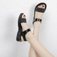 Sandals Female Roman Shoes Summer Rhinestone Fairy Style Wild Tide Shoes Slope Heel Fashionable Mother Sandals Out