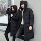 Winter Down Jacket Men's Mid-length Hooded Jacket Over-the-knee Korean Style Loose Thick Couple Winter Jacket Trend