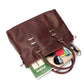 Business briefcase men brown large capacity retro anti-theft handbag shoulder bags computer bag