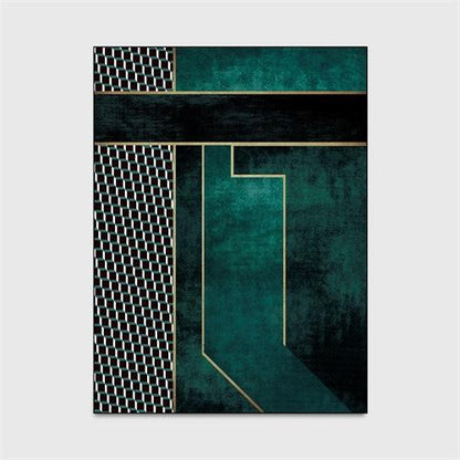 Home Carpet Nordic Modern Minimalist Light Luxury Style Three-dimensional Geometric Pattern Kitchen Living Room Bedroom Bedside Carpet Non-slip Mat