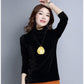 Autumn and Winter High-neck Women's Bottoming Shirt Fashion Gold Velvet Sweater with Long Sleeves Loose Blouse