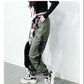 Free Belt Plus Cashmere Overalls for Women Loose Students In Autumn and Winter Handsome Korean Style High Waist Slim Straight Leg Pants Casual Pants