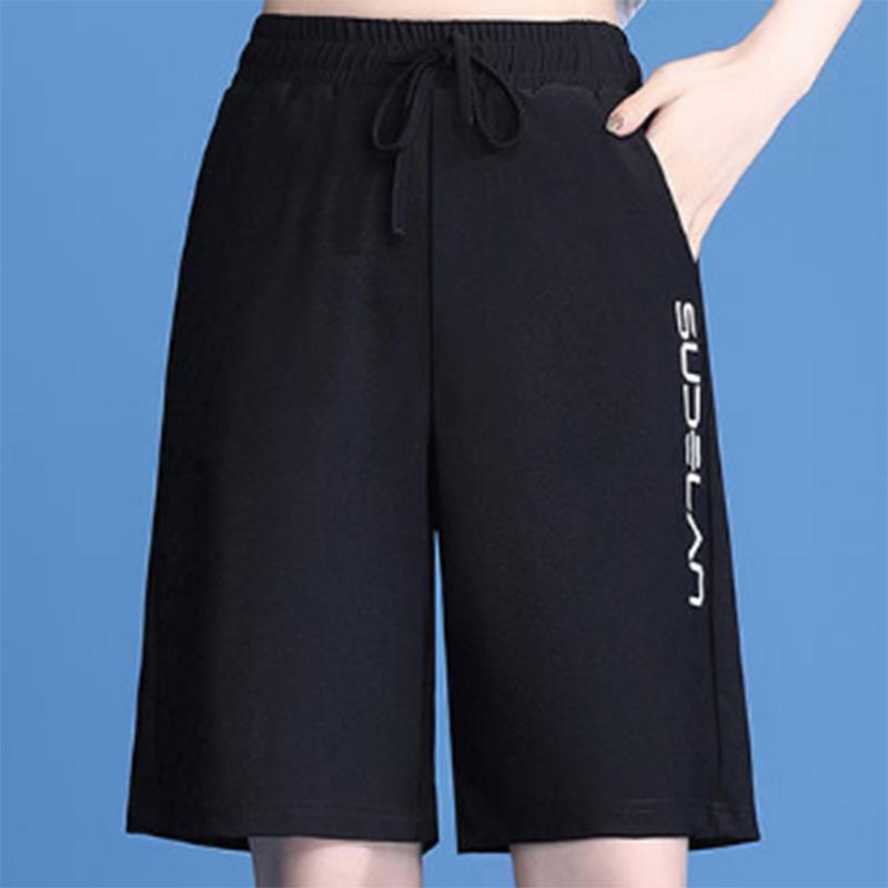 Ice Silk Wide Leg Pants Women's Summer High Waist Loose and Thin Large Size Quick-drying Casual Sports Shorts