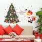 Christmas tree, old man, new year, christmas window, home decoration, wall sticker