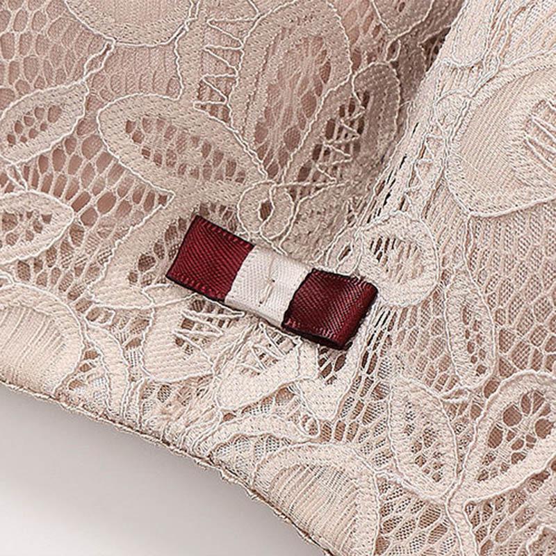 Women Lace Mid-mould Cup Gathering No Steel Ring No Restraint Beautiful Back Design Underwear Anti-sagging Upper Support Side Adjustable Bra