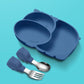 Baby Plate Baby Food Supplement Tools Full Set of Children's Plates Divided Dining Tableware Set All Silicone with Suction Cup