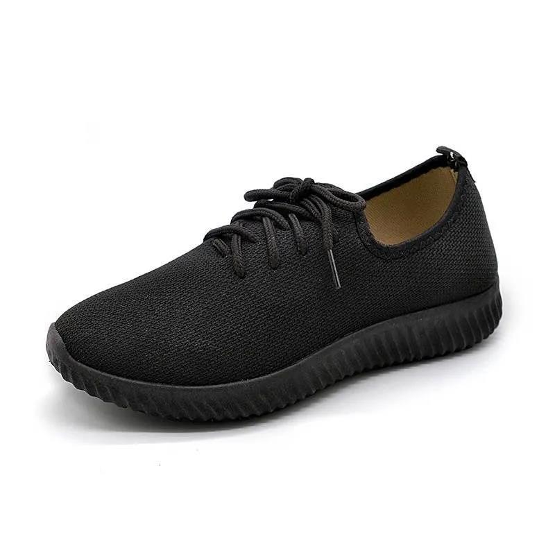 Old Beijing Cloth Shoes Women's Shoes Flat-soled Single Shoes Casual Work Shoes Female Black Soft-soled Dancing Net Shoes Mother Shoes Non-slip