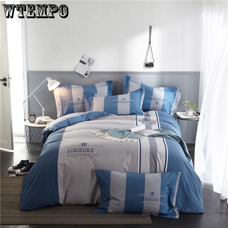 4 Pcs Set Pillowcase Soft Comfortable Bedding Set Home Quilt Cover Set Queen King Size