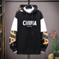 WTEMPO Teen Pullover Suit Sports Suit Campus Trendy Clothing Hooded Sweater and Casual Pants Men
