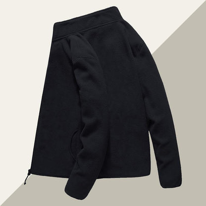 Warm Jacket Men's All-match Casual Loose Thickened Fleece Sports Cardigan Fleece Clothes Simple Men's Warm Short Jacket