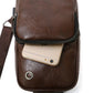 Chest Bag Men Coffee Large Capacity with Headphone Hole Shoulder Bag Outdoor Sports Pockets