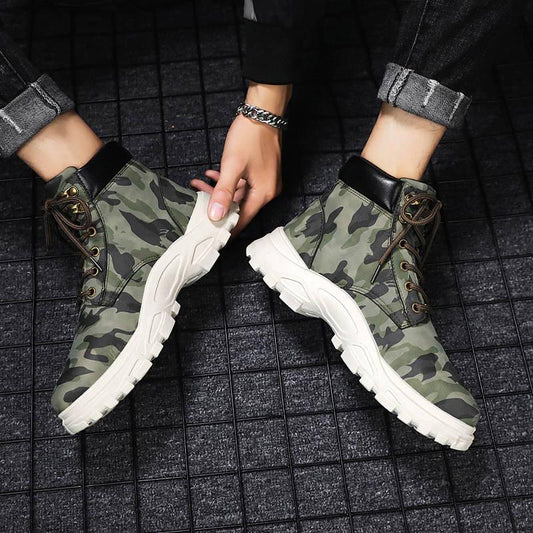 Camouflage Martin Boots Men's Boots Increased Boots Short Boots Desert Boots Men's High Men's Shoes
