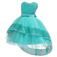 SHINA Girls Fashion Princess Dress Children Splicing of Sequins Sleeveless Wedding Events Clothing