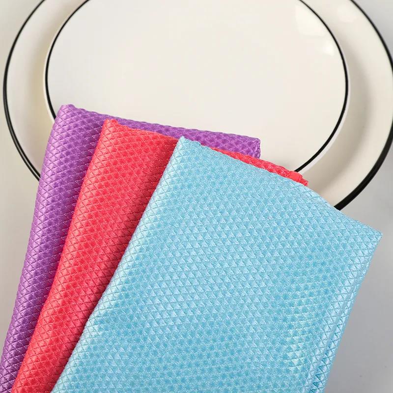 Soft Microfiber Towel Car Cleaning No Trace Absorbable Window Car Rag Cleaning Towel Kitchen Mirror Cleaning Wipe Glass Cloth