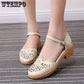 Sandals High Heels Fashion Women Sandals Hollow Out Summer Sweet Girl Student Casual Closed