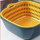 Double-layer Kitchen Sink Drain Basket Pot Assortment Vegetable Washing Basket Household Living Room Plastic Fruit Bowl Washing Fruit Plate