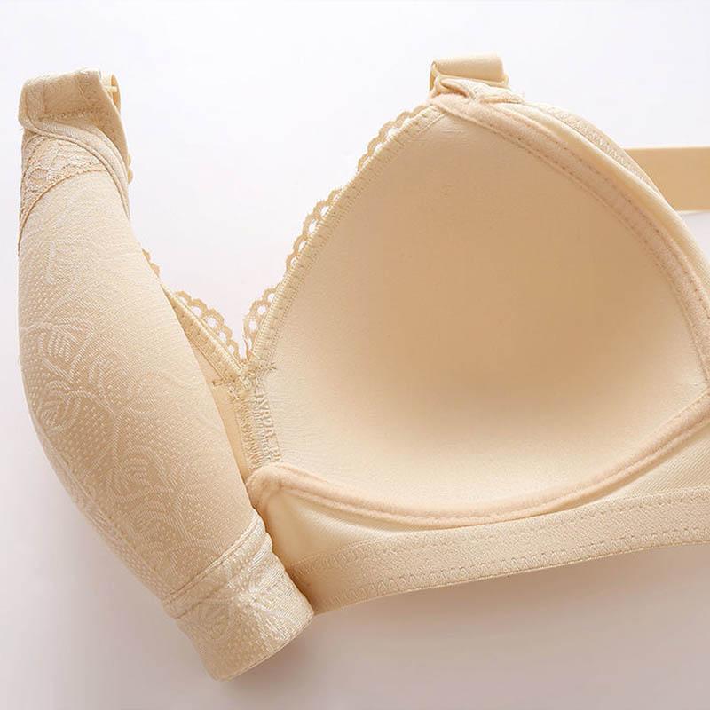 Ladies Sweet Style Thin No Steel Ring Gathering Non-magnetic Breathable Anti-sagging Top Support Thin Beautiful Back Lightweight Comfortable Bra