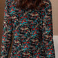 Women's Spring and Autumn Bottoming Shirt  Thin Print Slim Half Turtleneck Letter Top T-shirt