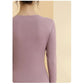 Women's 2 Pieces Long-sleeve Suit Set Thermal Underwear Temperature Homewear Slim Comfortable Home Pajamas Tight Sexy Body Suit Round Neck Clothing