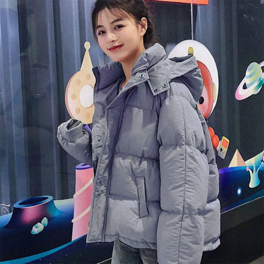 Women's Cotton-padded Jacket Korean Style Loose and Thick Down Padded Jacket Winter Cotton-padded Jacket Student Bread Clothes Tide