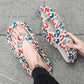 Spring Summer Large Size Soft Printed Couple Slippers Women's and Men's Color Matching Soft Sole Flat Beach Flip Flops