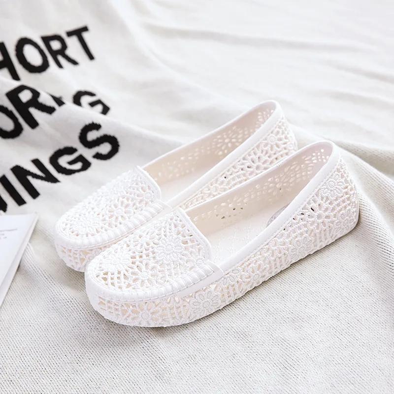 Nurse Shoes Women's Summer Sandals Baotou Plastic Soft Bottom Hole Shoes Mother Shoes Flat Work Shoes Non-slip Beach Shoes Peas Shoes