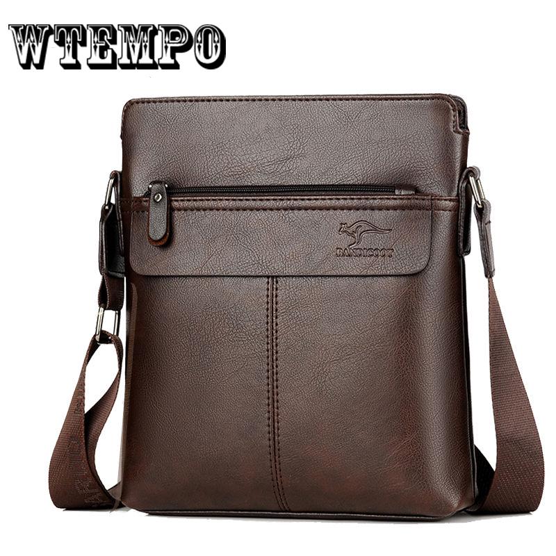 Fashion PU Leather Men's Messenger Bags Office Briefcase Bag Shoulder Bag Handbag