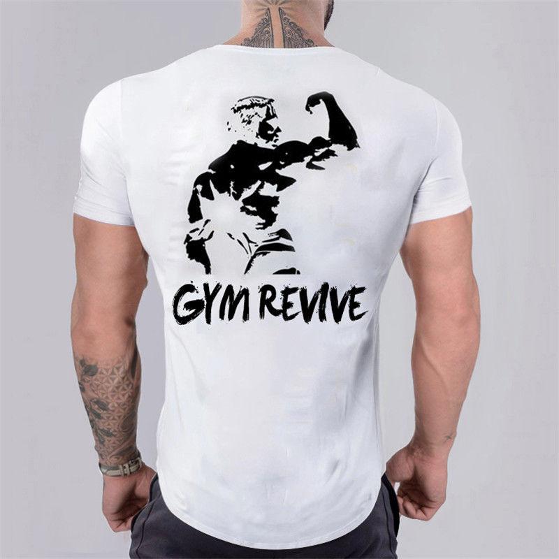 Fitness Sports Big Print Casual Running Short-sleeved T-shirt Basketball Training Bottoming Shirt