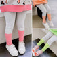 Girls' Leggings Summer Thin Section High Waist Solid Color Stitching Nine-point Pants Yoga Ballet Pants Outer Wear and Inner Wear