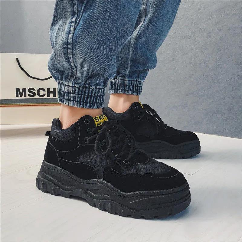 Men's Shoes Trendy Shoes Spring and Autumn Daddy Shoes Men's Summer Korean Version All-match Thick-soled High-rise Sneakers Men