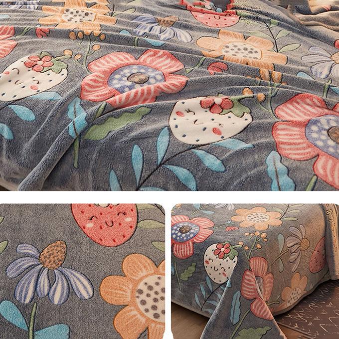 Autumn and Winter Universal Plus Velvet Thick Warm Blanket Flannel Bed Sheet Coral Fleece Blanket Four Seasons Blanket Nap Air Conditioning Blanket