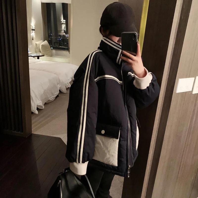 Winter Padded Jacket Women Short Korean Loose Tooling Down Padded Jacket Lovers Padded Jacket