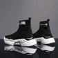 Men's High Top Sneakers Korean Style Trendy All-match Socks Shoes Teen Student Trendy Shoes