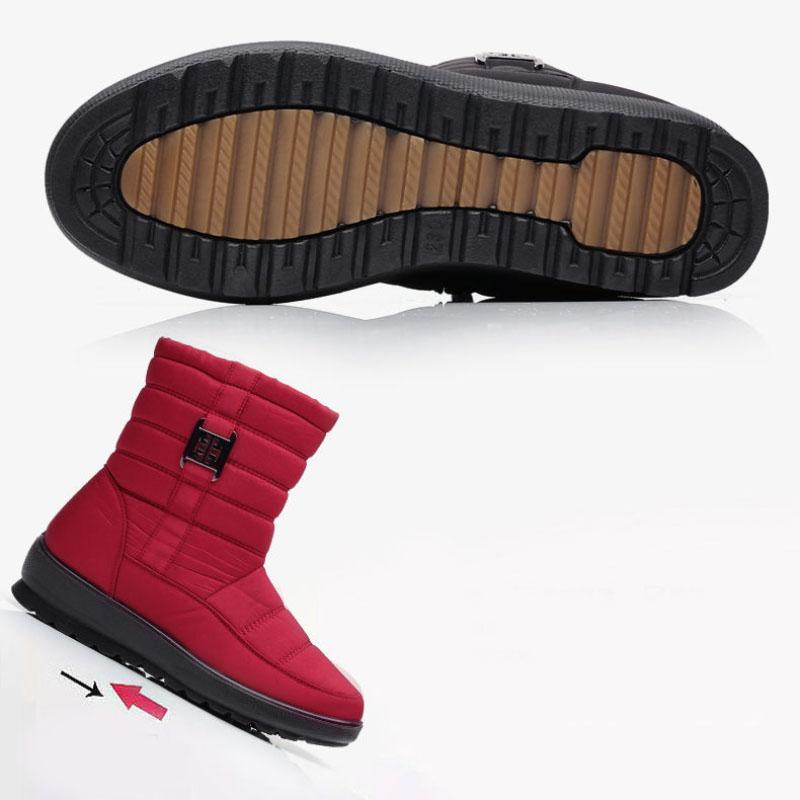 Thick Velvet Snow Boots Women's Waterproof Non-slip Middle Tube Women's Cotton Shoes Keep Warm and Comfortable In Winter