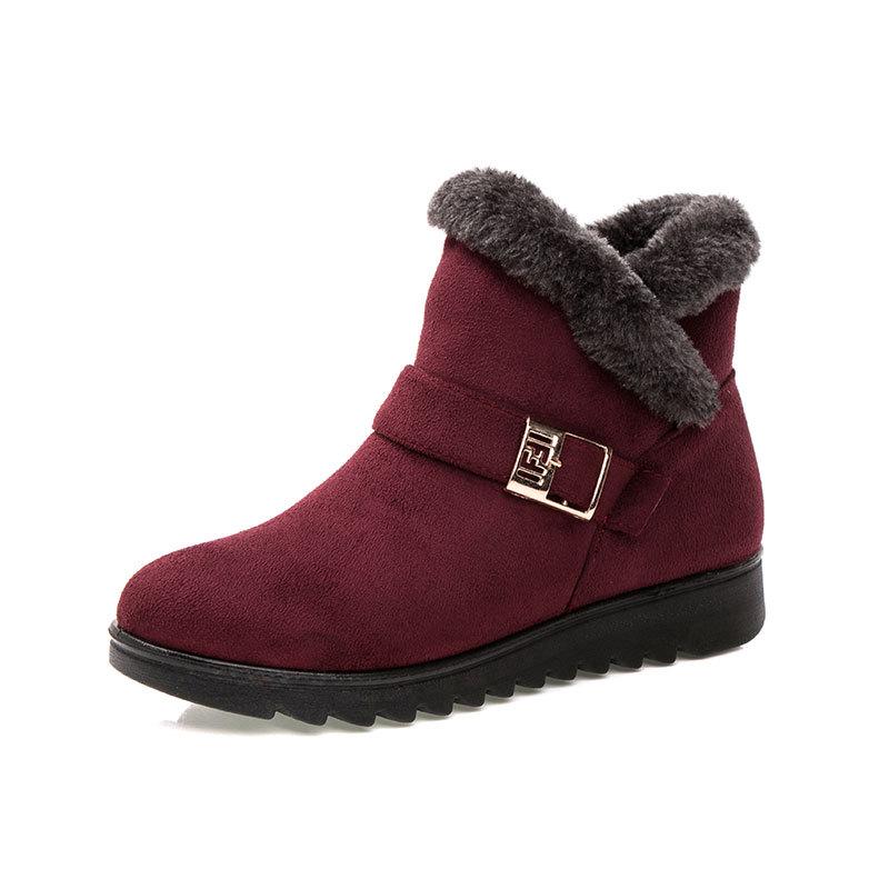 Women Snow Boots Winter Warm Thick Fur Boots Non Slip Flat Couple Boots Ankle Booties Woman Outdoor Footwear