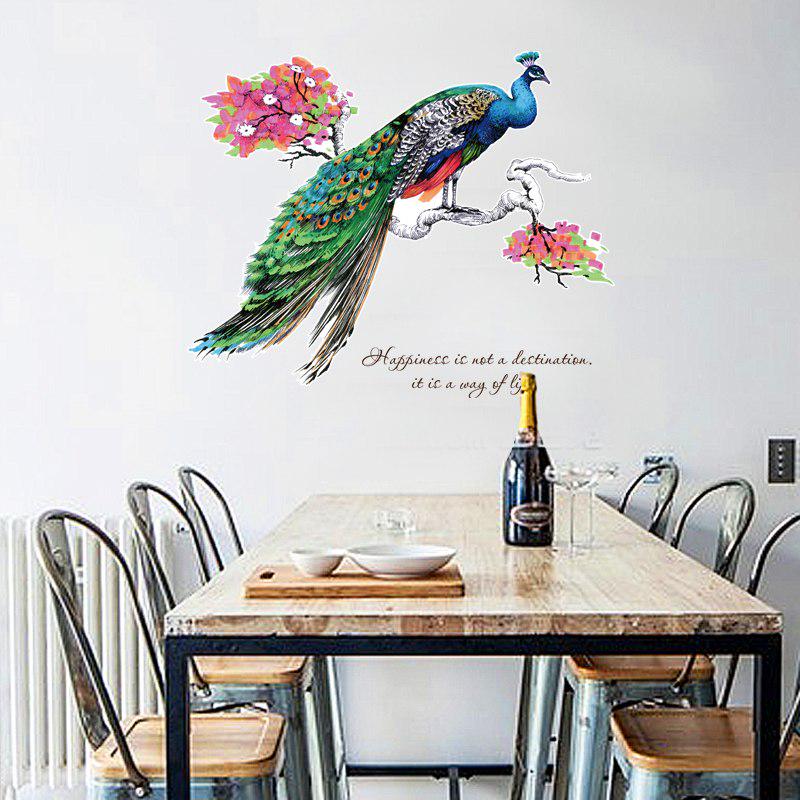 [Wall sticker ]Peacock On The Branches Animals Wall Stickers Home Decor Living Room Bedroom Wall Art