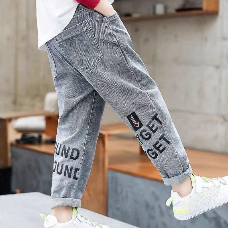 Boys' Denim Trousers Children's Clothing Jeans Spring and Autumn Clothing Boys Korean Casual Pants and Leggings