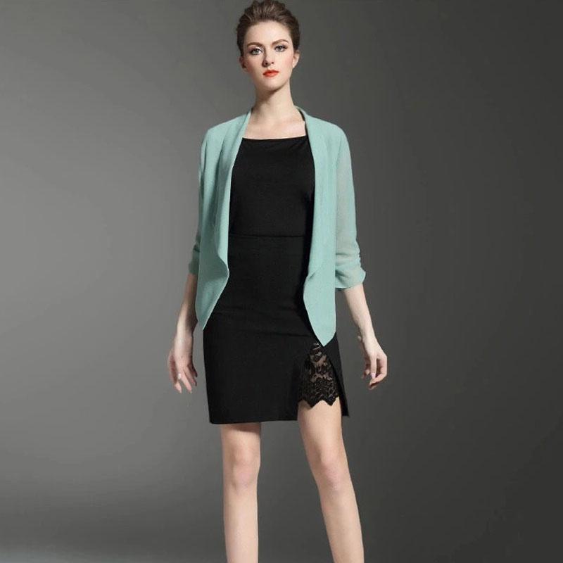 Chiffon Sun Protection Cardigan Thin Shawl Short Coat Ladies Loose Long Sleeve Jacket Lightweight Breathable Top