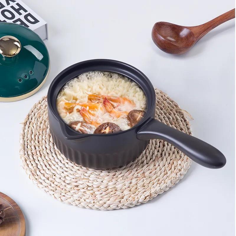 Small Milk Pot Complementary Food Pot Instant Noodle Casserole Non-stick Milk Pot High Temperature Nutrition Pot Gas
