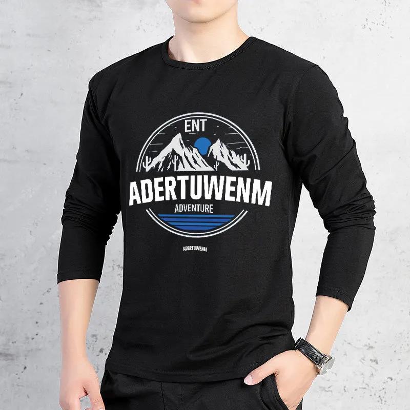 Winter Men's Long-sleeved T-shirt Pullover Sweater Autumn Clothes Plus Velvet Thickened Bottoming Shirt Men's Clothing