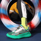Men Dad Sneakers Casual Shoes Genuine Leather Chunky Sneaker Walking Shoes Zapatillas Hombre Green Vulcanized Sneakers