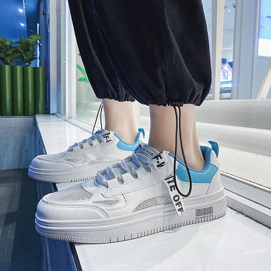 2021 New Summer Mesh Breathable Small White Board Shoes Men's Trend All-match Sports Casual Shoes