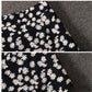 Floral Hip Skirt Women Sexy Tight A-line Printed Short Skirt Knee-length Zipper Elastic Waist Club Casual Home Office