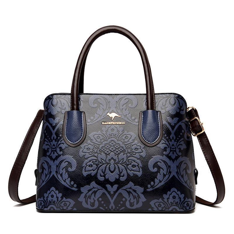 Elegant Ladies Bag Shoulder Messenger Bag Fashion Large Capacity Handheld Leather Texture Shopping Bag