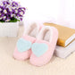 Plush Indoor Slippers Women Cotton Warm and Soft Home Shoes Winter Love Shape Cute Home Flip Flops