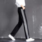 Cotton Sweatpants Ladies Loose Slim Straight-leg Pants High Waist Spring and Autumn Casual Pants School Uniform Pants
