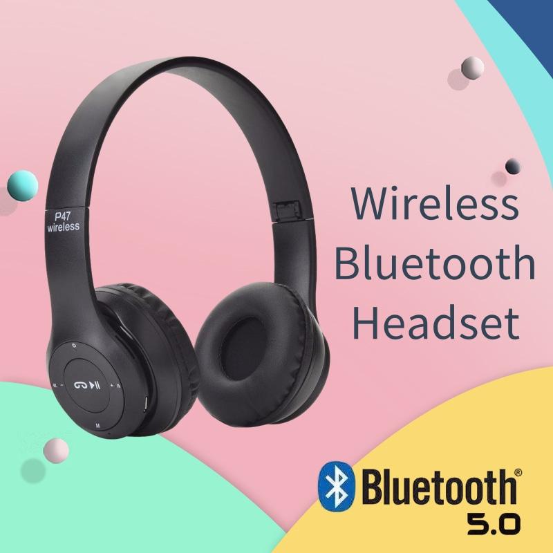 Wireless Headset Bluetooth Foldable Earphone with Mic FM Radio Strong Bass Music For Phone Pad PS4