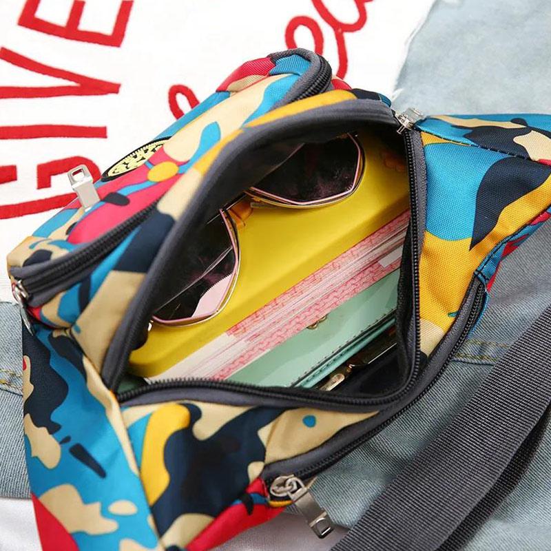 Waistbag Women's Multi-layer Camouflage Waterproof Oxford Cloth Business Bag Cashier Pockets Change Mobile Phone Riding Sports Pockets